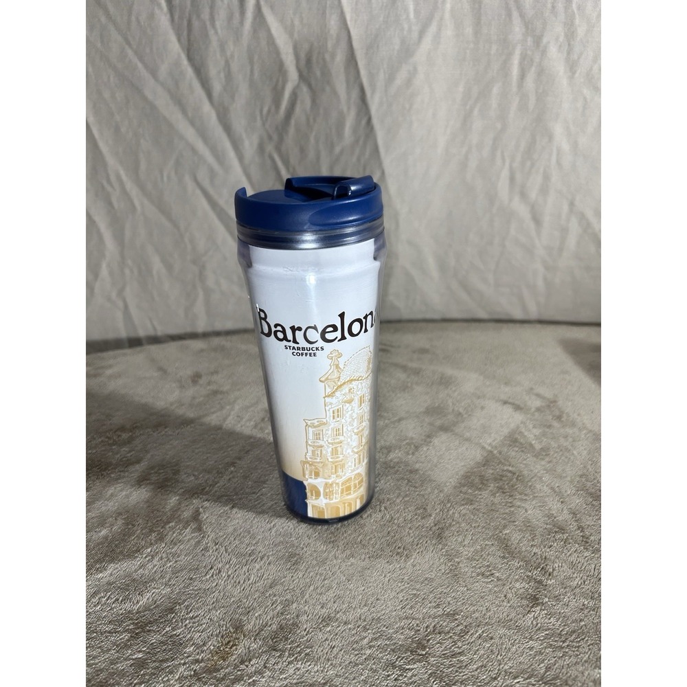 Vintage 2004 Starbucks Barcelona City Series Travel Tumbler - 12 oz